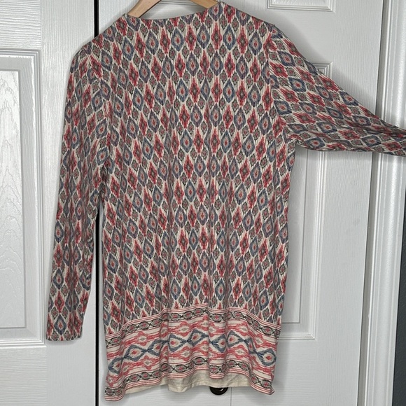 J. Jill Luxe Supreme Forward Seam Tunic Ladies M 20" P2P Geometric Top EUC - Picture 6 of 11